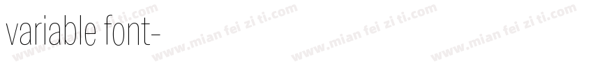 variable font字体转换